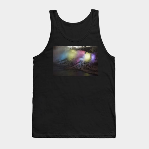 Rotating colored light display on american falls Tank Top by Tianna Bahringer